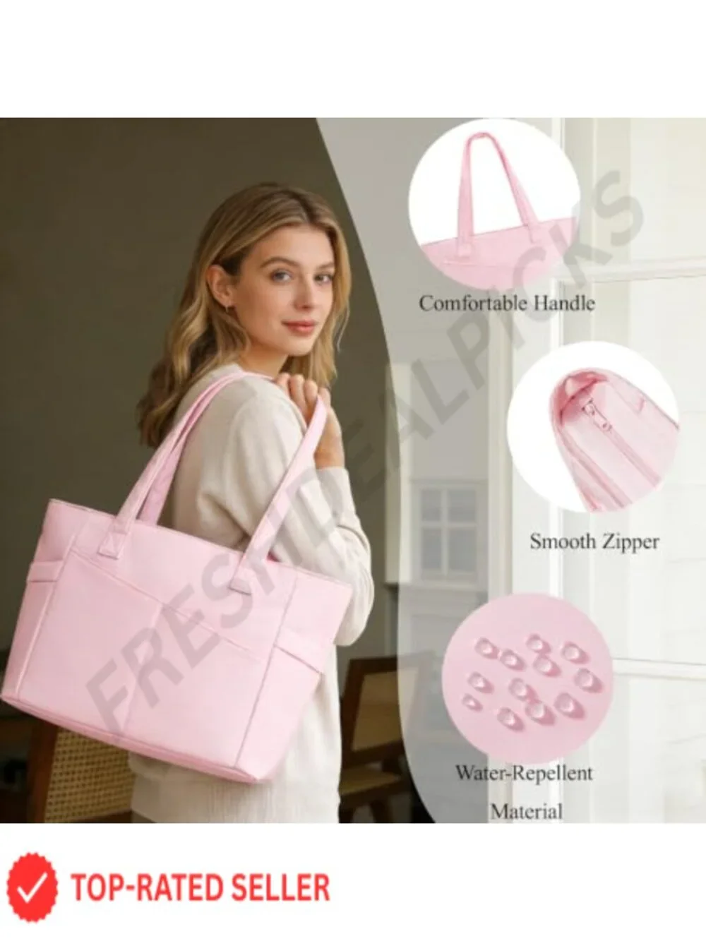 Nylon Work Tote Bag Women Laptop Tote 15.6 Inch Travel Office Nurse Bag